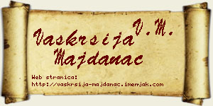 Vaskrsija Majdanac vizit kartica